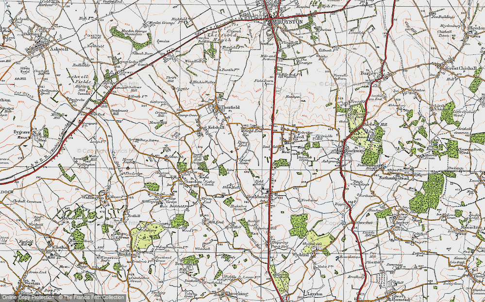 Old Map of Historic Map covering Chain Walk in 1920