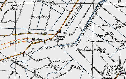 Old map of Tick Fen in 1920