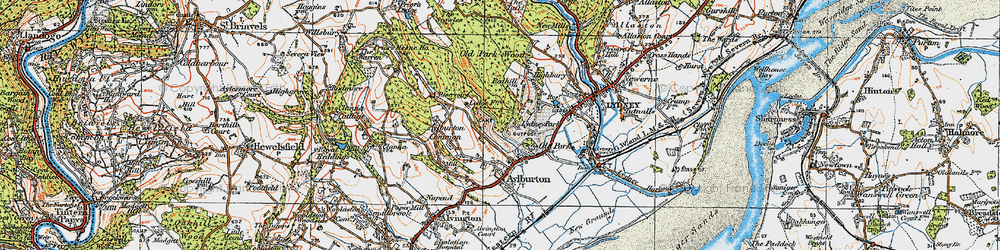 Old map of Lydney Park in 1919