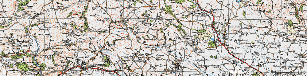 Old map of Chapel Leigh in 1919