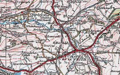 Old map of Chapel Milton in 1923