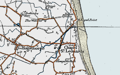 Old map of Chapel St Leonards in 1923