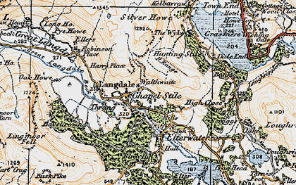 Old map of Lingmoor Tarn in 1925