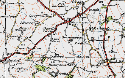 Old map of Chapel Town in 1919
