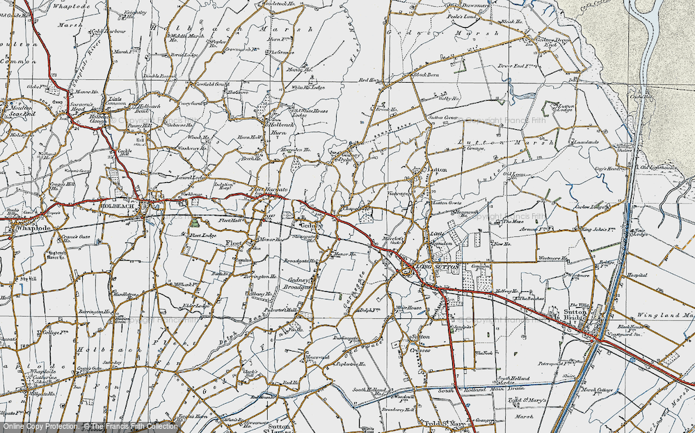 Old Map of Chapelgate, 1922 in 1922