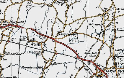 Old map of Chapelgate in 1922