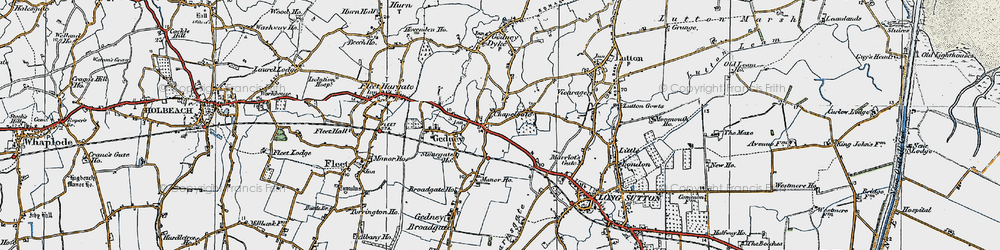 Old map of Chapelgate in 1922