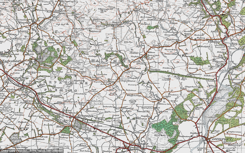 Old Map of Historic Map covering Berclees in 1925