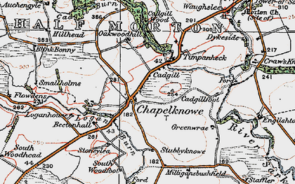 Old map of Bectonhall in 1925
