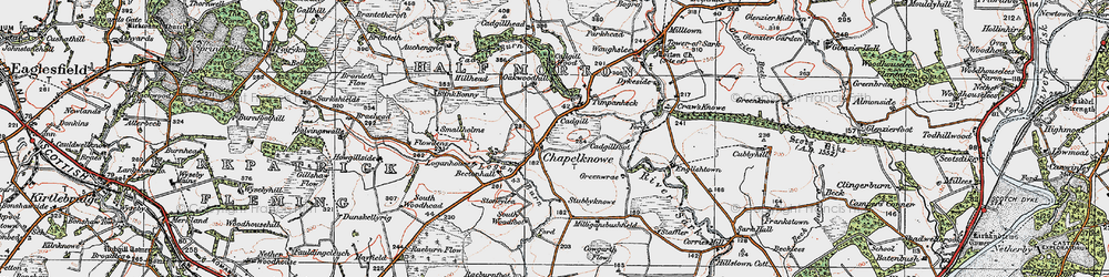 Old map of Chapelknowe in 1925