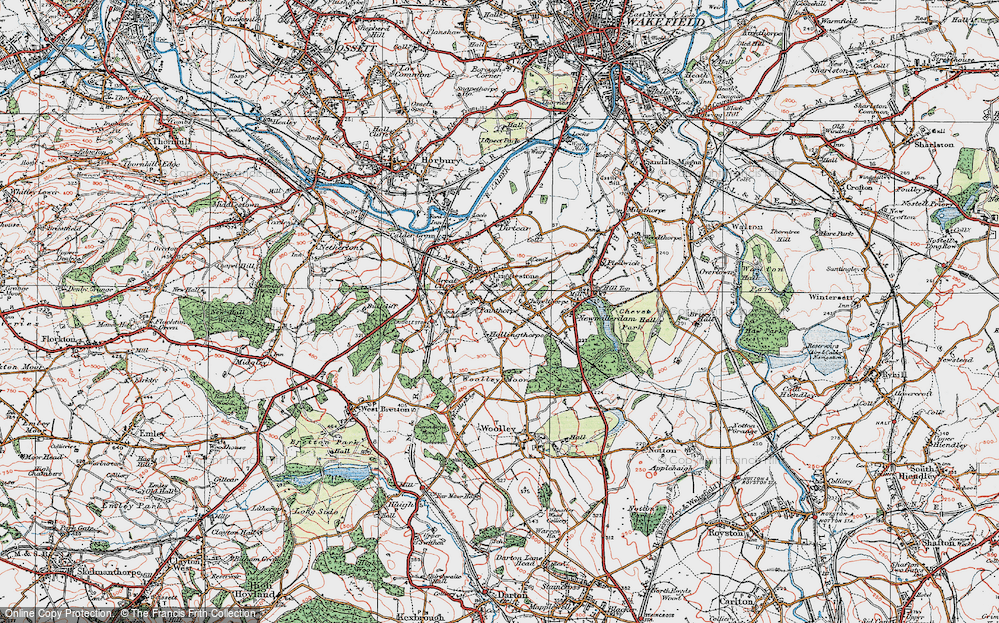 Old Map of Chapelthorpe, 1925 in 1925
