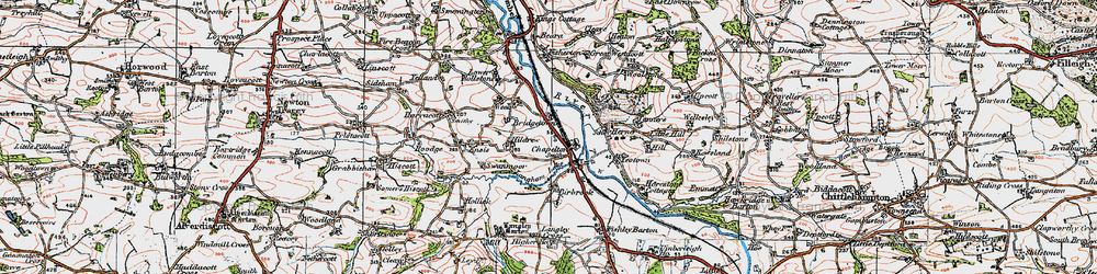Old map of Herner in 1919