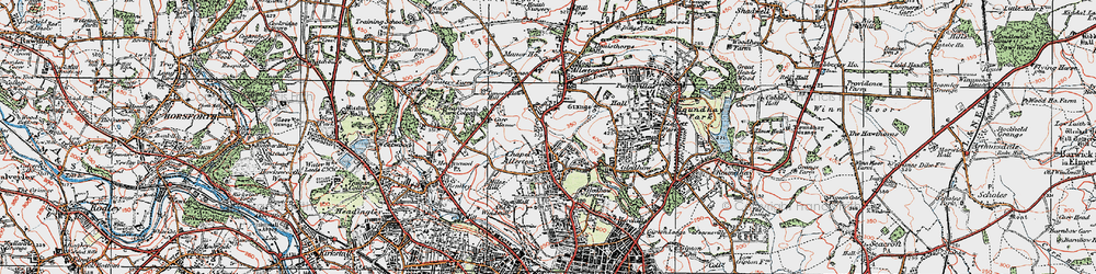 Old map of Chapeltown in 1925