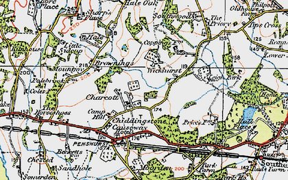 Old map of Charcott in 1920