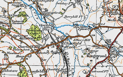 Old map of Charfield Green in 1919