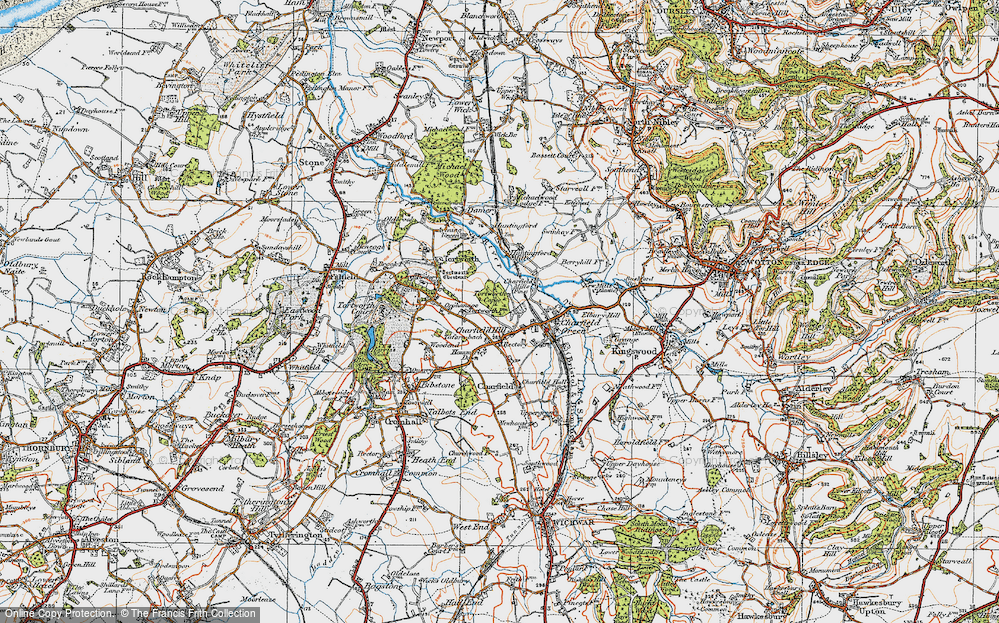 Old Map of Charfield Hill, 1919 in 1919
