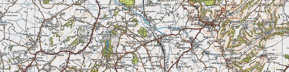 Old map of Charfield Hill in 1919