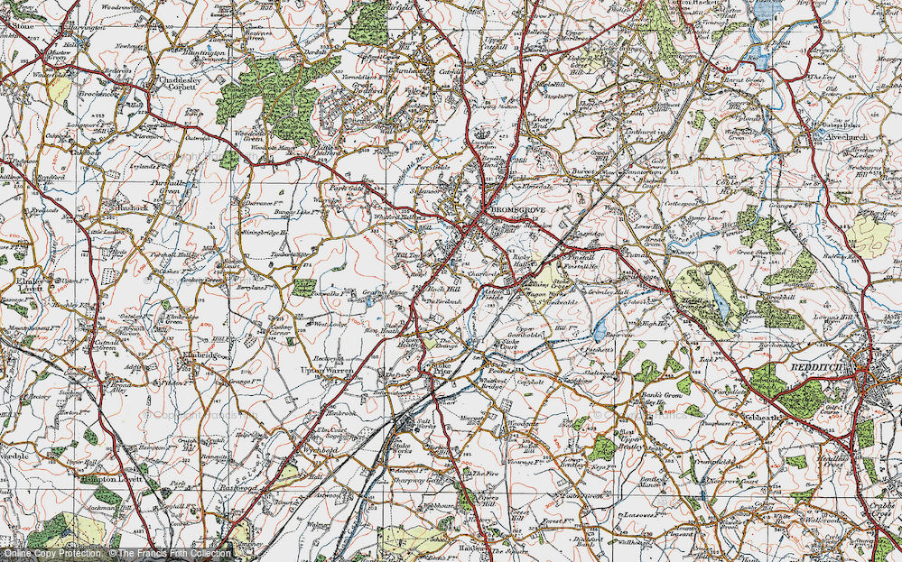 Old Map of Charford, 1919 in 1919
