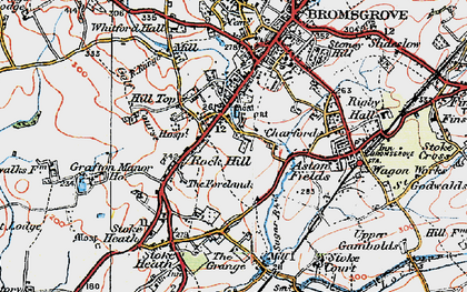 Old map of Charford in 1919