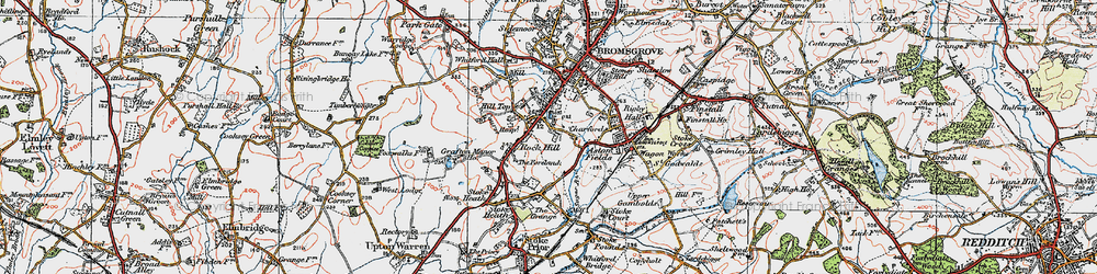 Old map of Charford in 1919