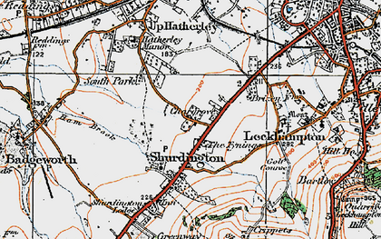 Old map of Chargrove in 1919