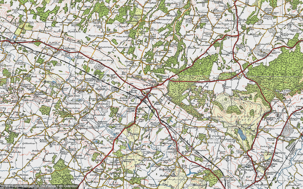 Old Map of Charing, 1921 in 1921