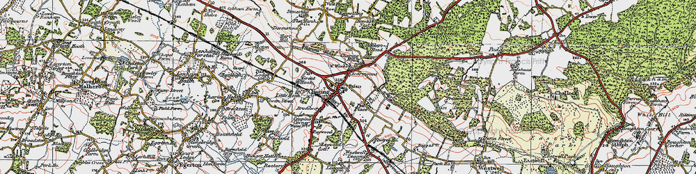 Old map of Charing in 1921