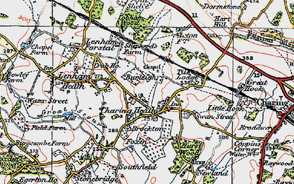 Old map of Charing Heath in 1921