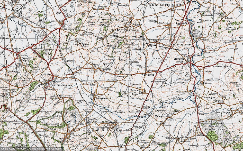 Old Map of Charingworth, 1919 in 1919