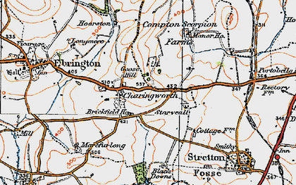 Old map of Braxfield Ho in 1919