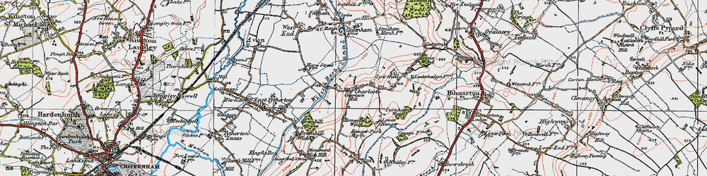 Old map of Charlcutt in 1919