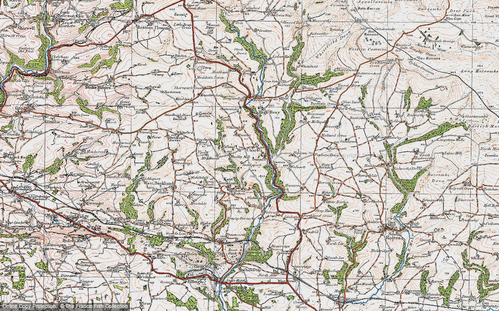 Old Map of Charles, 1919 in 1919