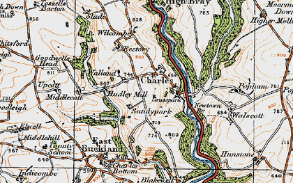 Old map of Charles in 1919