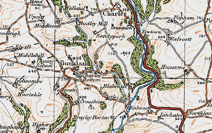Old map of Charles Bottom in 1919