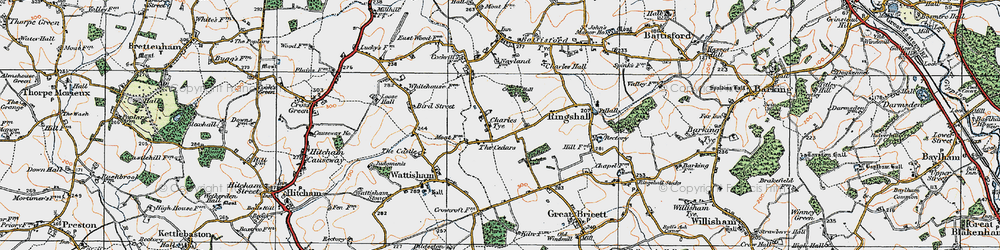 Old map of Charles Tye in 1921