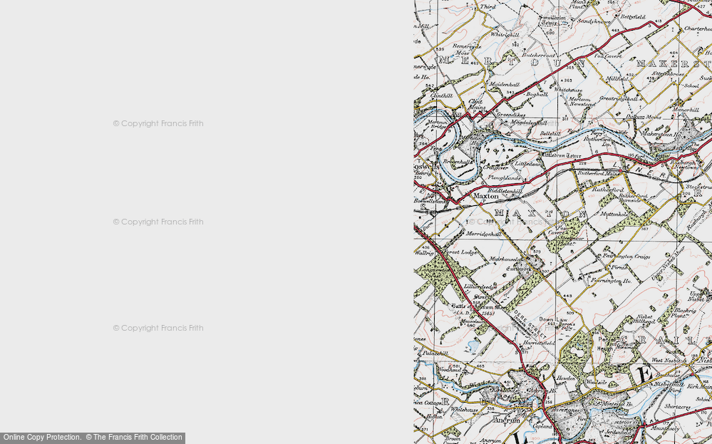 Old Map of Charlesfield, 1926 in 1926