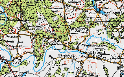 Old map of Charleshill in 1919