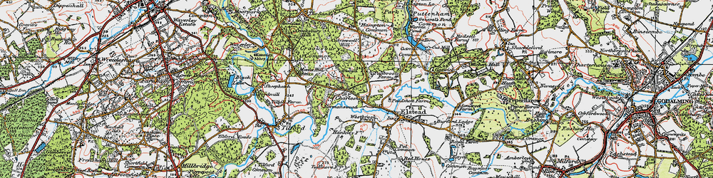 Old map of Charleshill in 1919