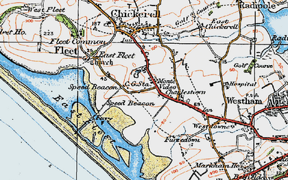 Old map of Charlestown in 1919