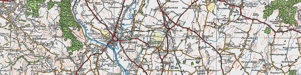 Old map of Charlton in 1920