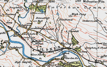 Old map of Boweshill in 1925