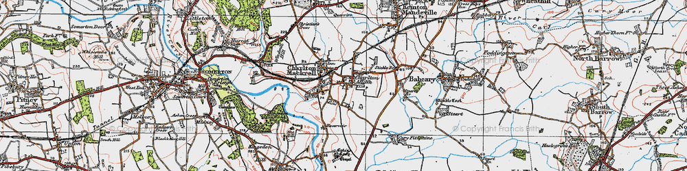 Old map of Charlton Adam in 1919