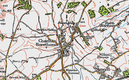 Old map of Charlton Horethorne in 1919