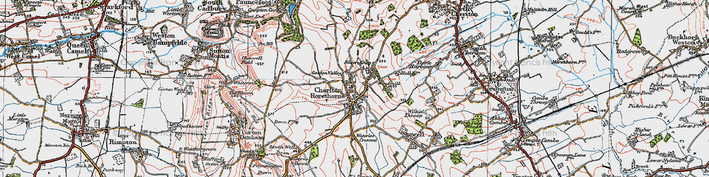Old map of Charlton Horethorne in 1919