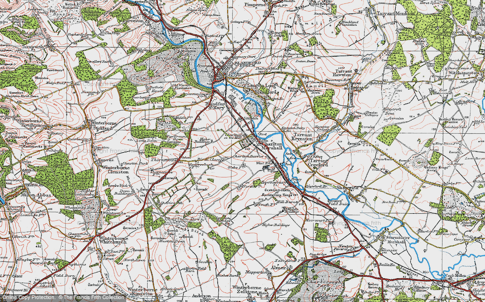 Old Map of Charlton on the Hill, 1919 in 1919
