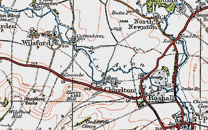 Old map of Charlton St Peter in 1919
