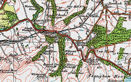 Old map of Charltons in 1925