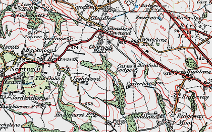 Old map of Charnock Hall in 1923