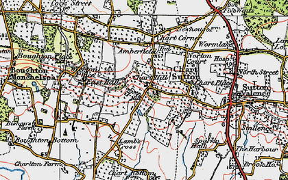 Old map of Chart Hill in 1921
