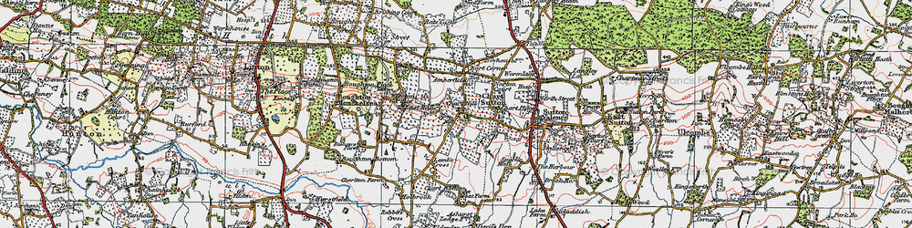 Old map of Chart Hill in 1921